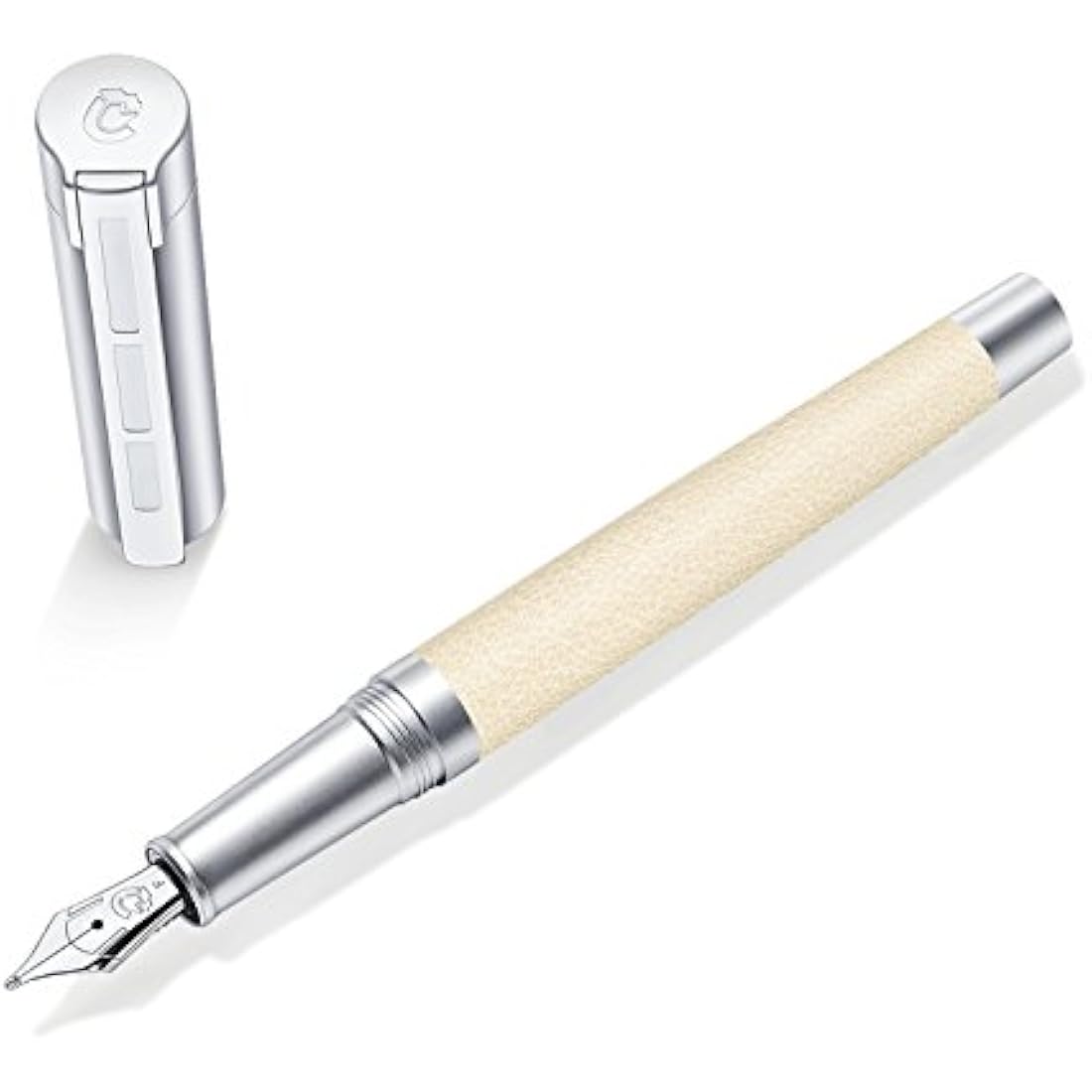 Staedtler Initium Corium Leather Fountain Pen - Beige, Medium Nib