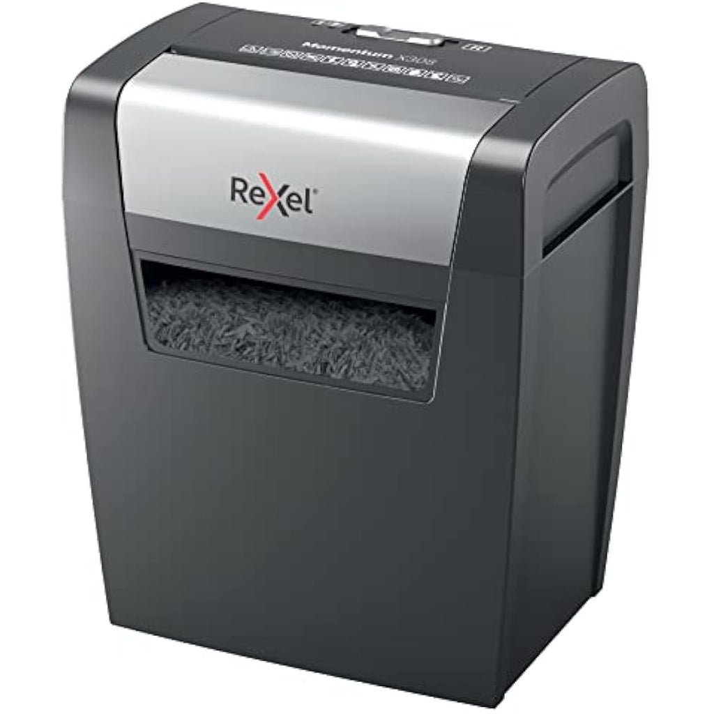 Rexel Momentum X308 Cross Cut Paper Shredder | 8 Sheet Capacity, 15L Bin