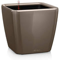 Lechuza Quadro Premium LS 50 Self-Watering Planter - Taupe High Gloss