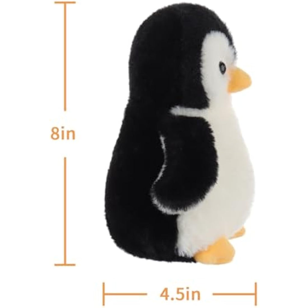 Apricot Lamb Black Penguin Stuffed Animal – 8 Inch Soft Plush Toy