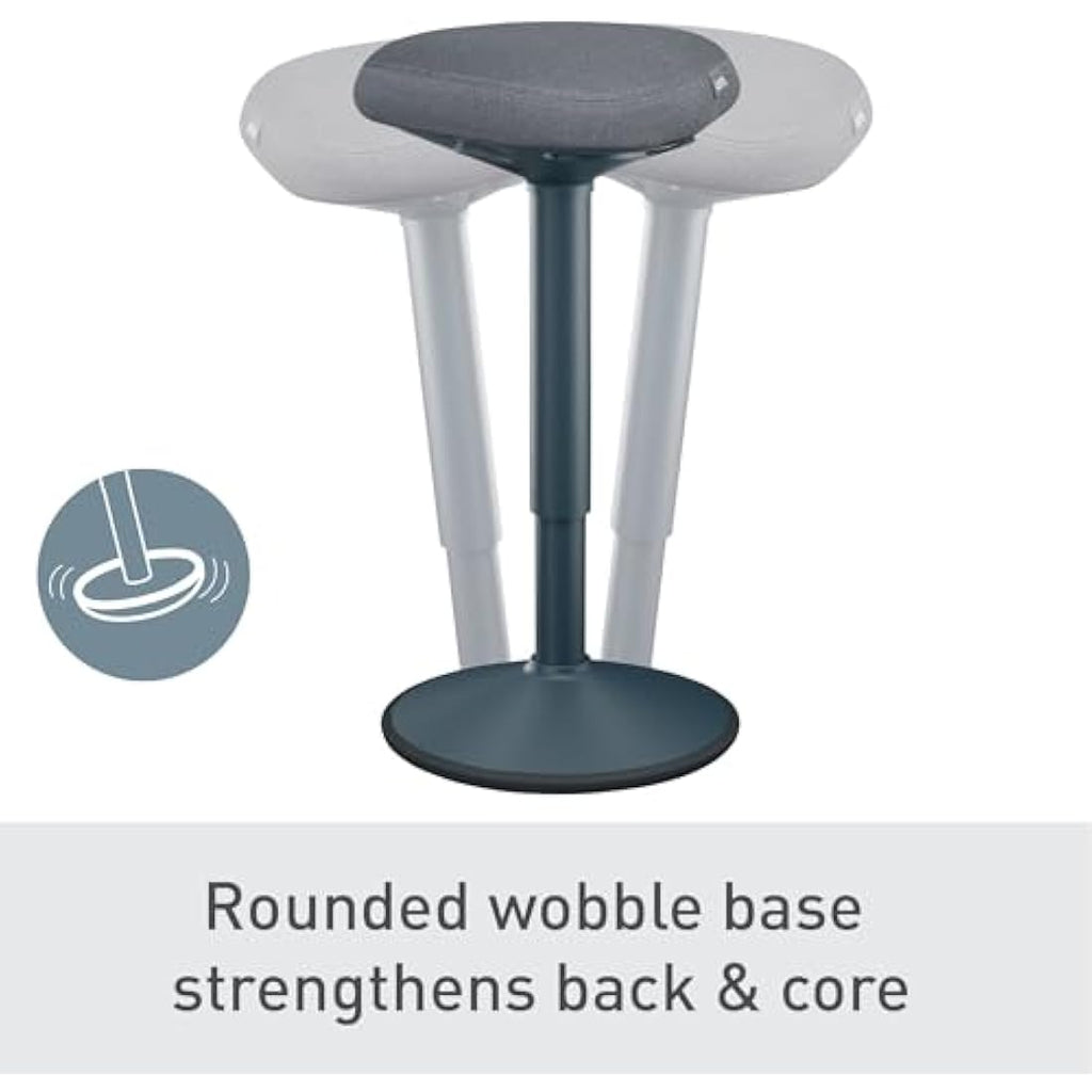 Leitz Ergo Active Standing Stool | Height Adjustable Wobble Seat - Grey