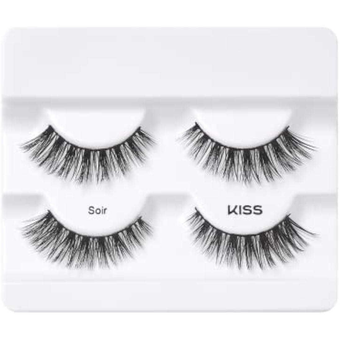 KISS Lash Couture Faux Mink False Lashes – Soir 2-Pair Pack with Glue