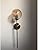Jolof Store Industrial Gold Wall Sconce – Amber Glass Globe Lamp