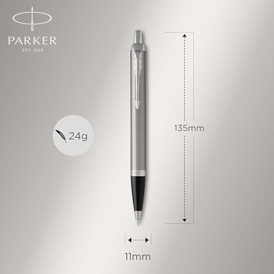 Parker IM Duo Pen Gift Set - Stainless Steel Fountain & Ballpoint