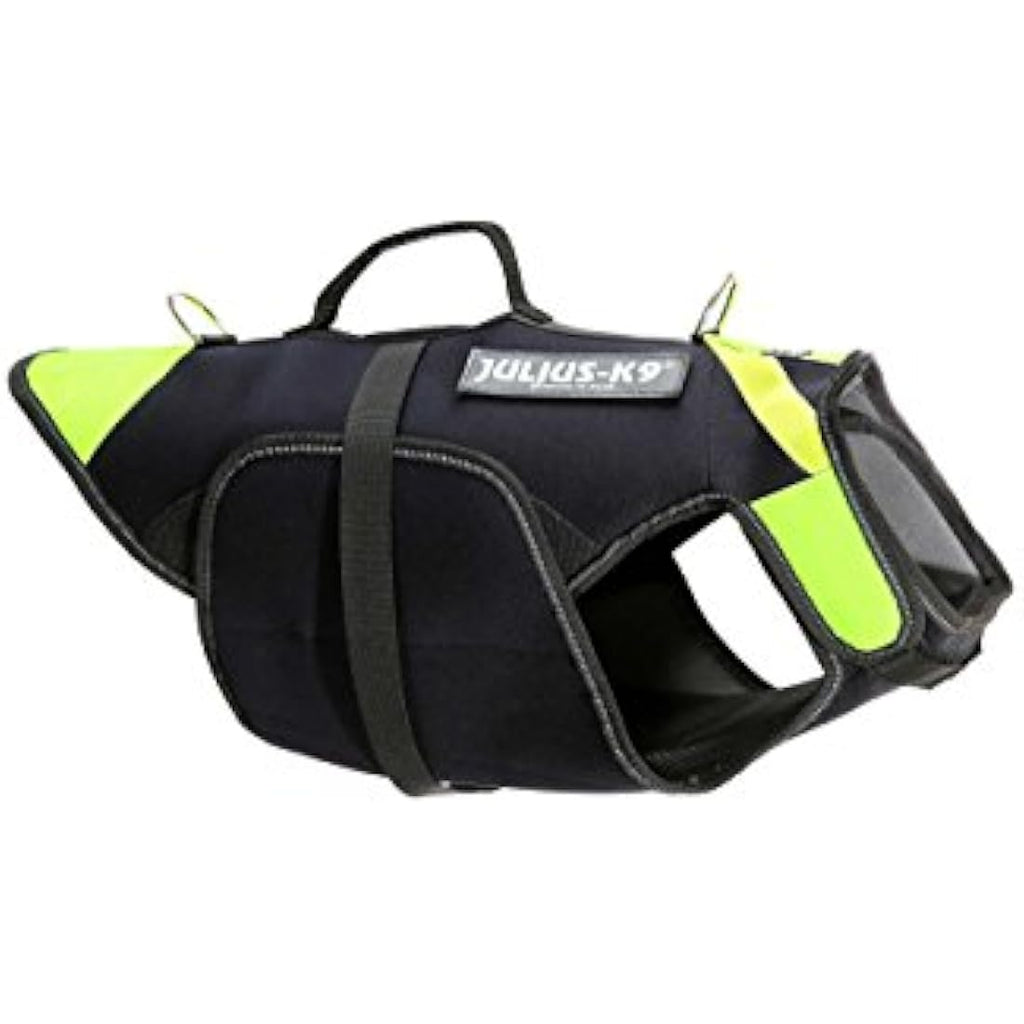 Julius-K9 IDC 3-in-1 Dog Vest | Swimming, Rehab & Winter Coat - Black/Neon
