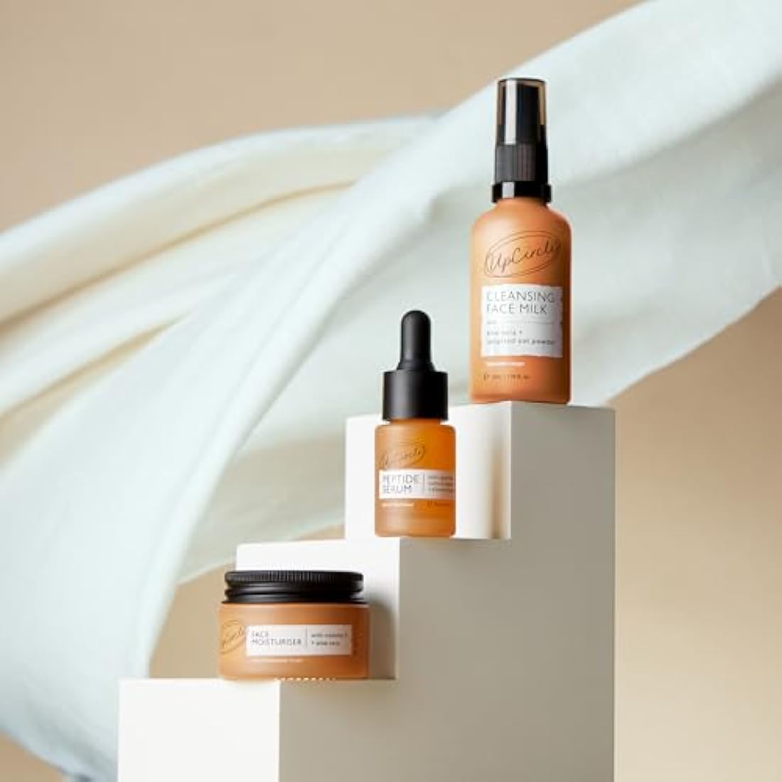 UpCircle Skincare Discovery Set – Vegan Face Milk, Serum & Moisturiser