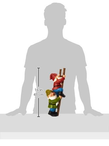 Design Toscano Climbing Gnomes Garden Statue - 28cm Polyresin Outdoor Decor