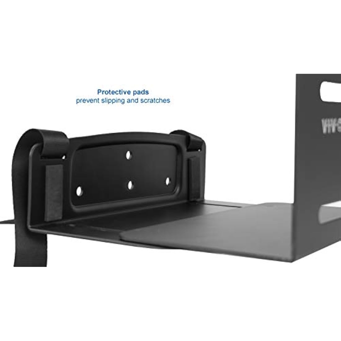 VIVO Adjustable PC Wall Mount | Steel CPU Holder with Straps - Black