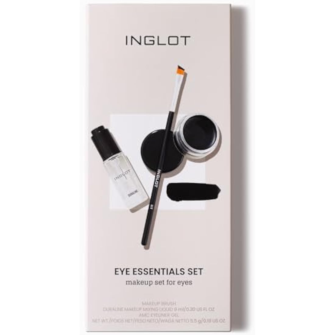 Inglot Eye Essentials Set | Waterproof Black Gel Eyeliner & 31T Brush
