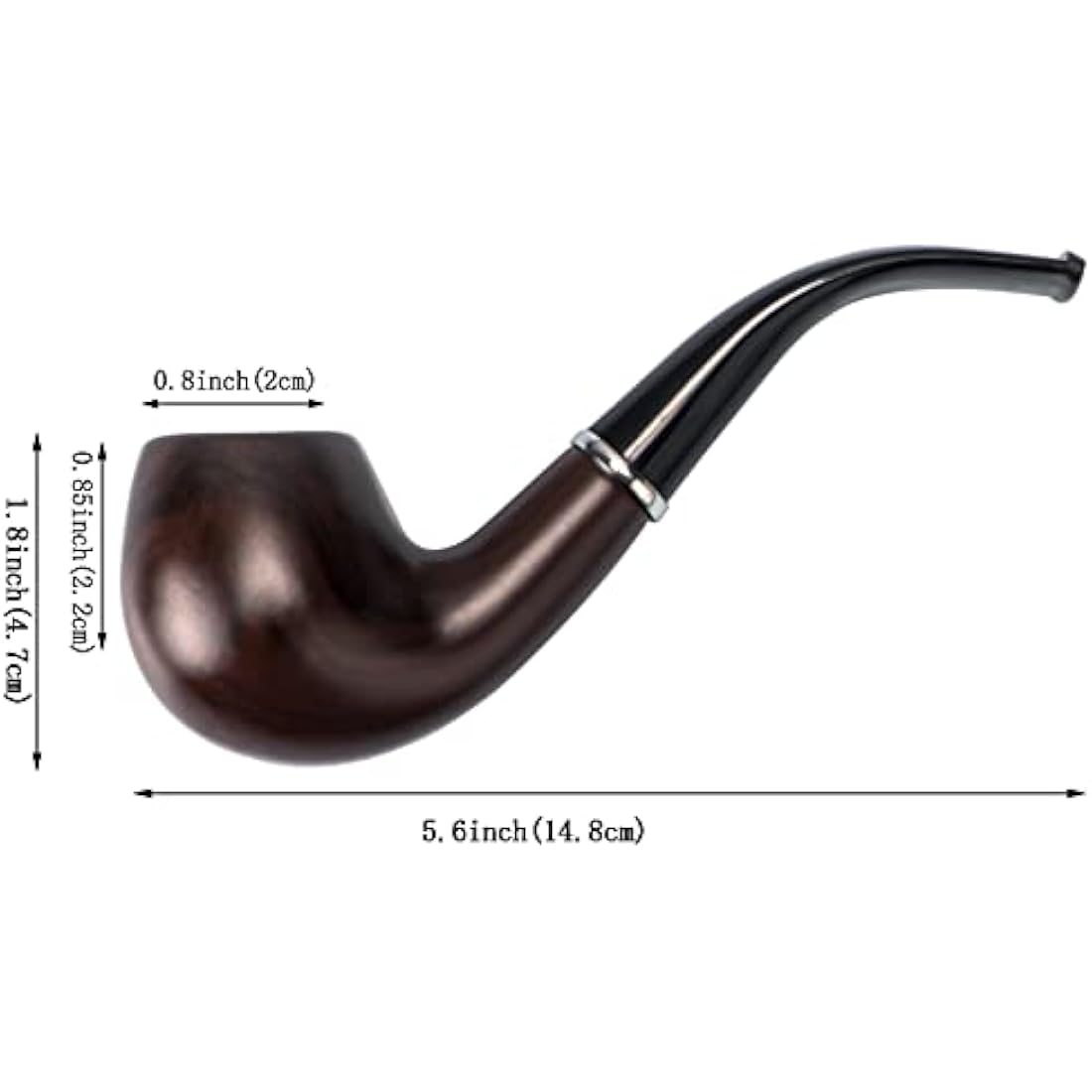 Handmade Pear Wood Tobacco Pipe – 9mm Filter Smoking Set