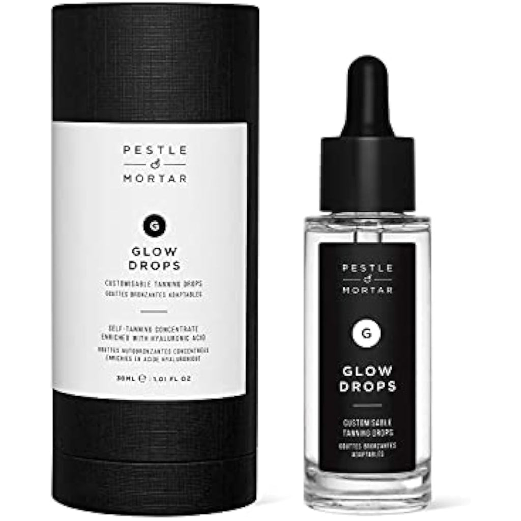Pestle & Mortar Glow Drops – Self Tan Face Drops with Hyaluronic Acid