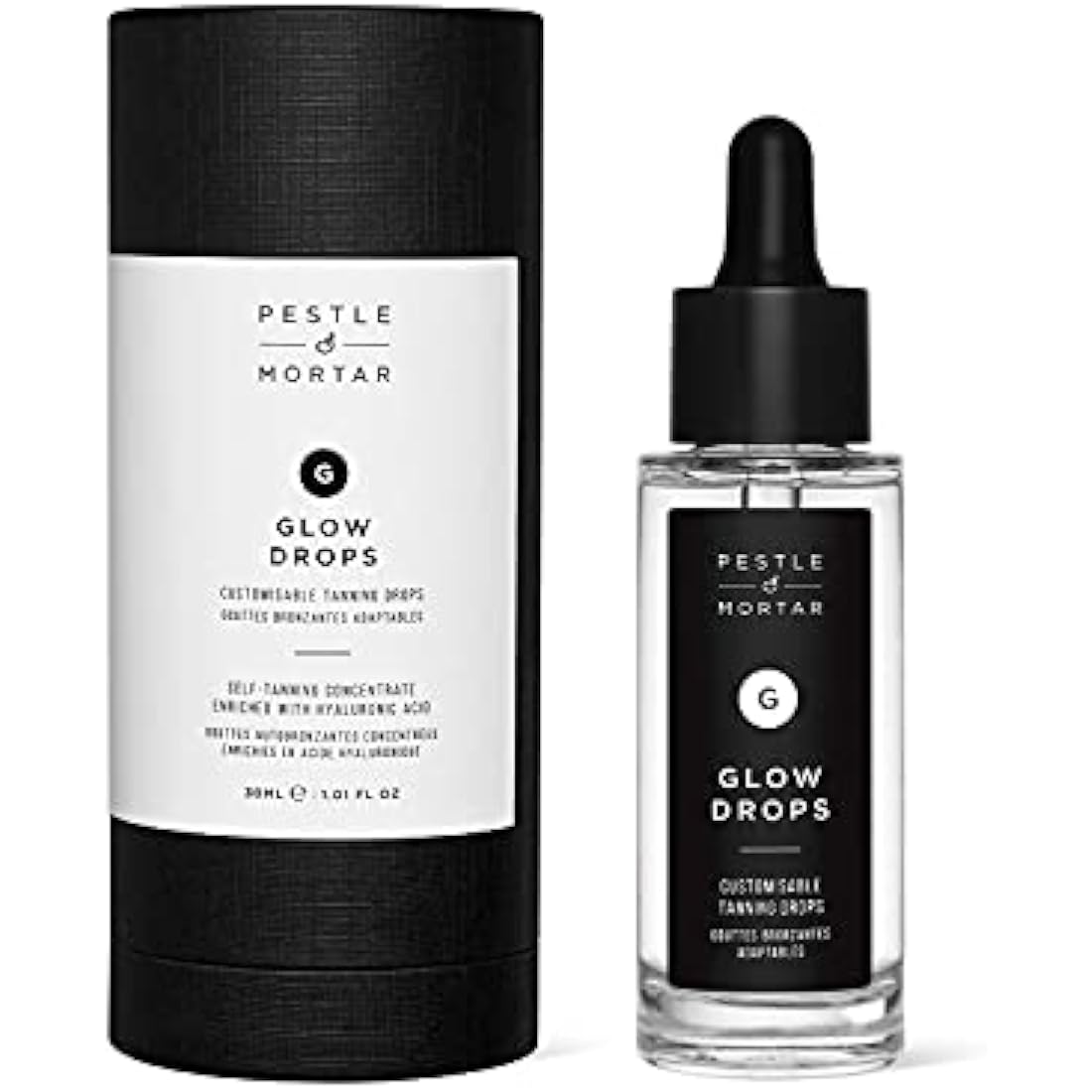 Pestle & Mortar Glow Drops – Self Tan Face Drops with Hyaluronic Acid