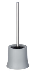 WENKO Escobillero WC Basic Gris – Portaescobillas de Plástico Moderno