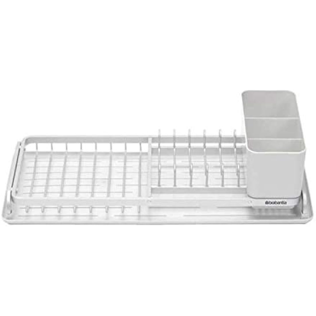 Brabantia Compact Dish Drying Rack | Aluminium with Cutlery Basket