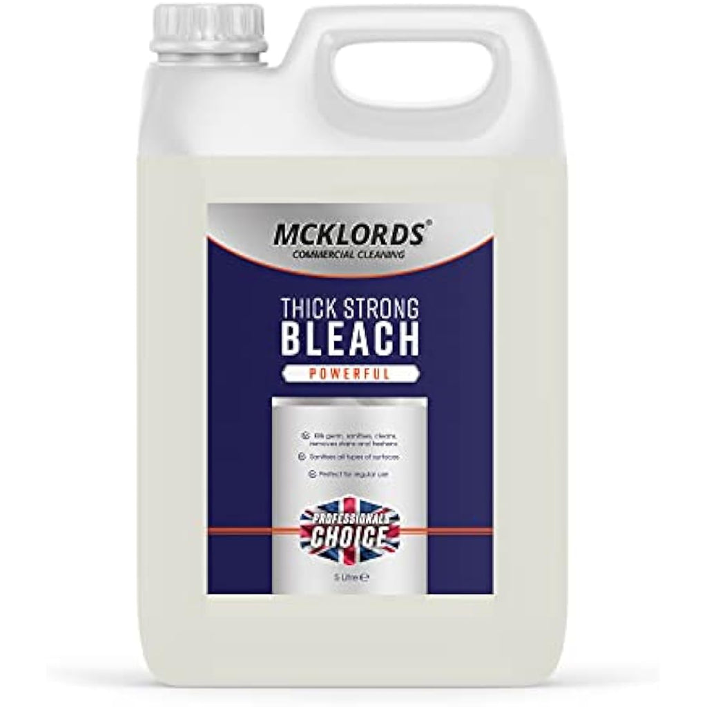 McKLords Thick Strong Bleach | 5L Heavy-Duty Disinfectant Cleaner