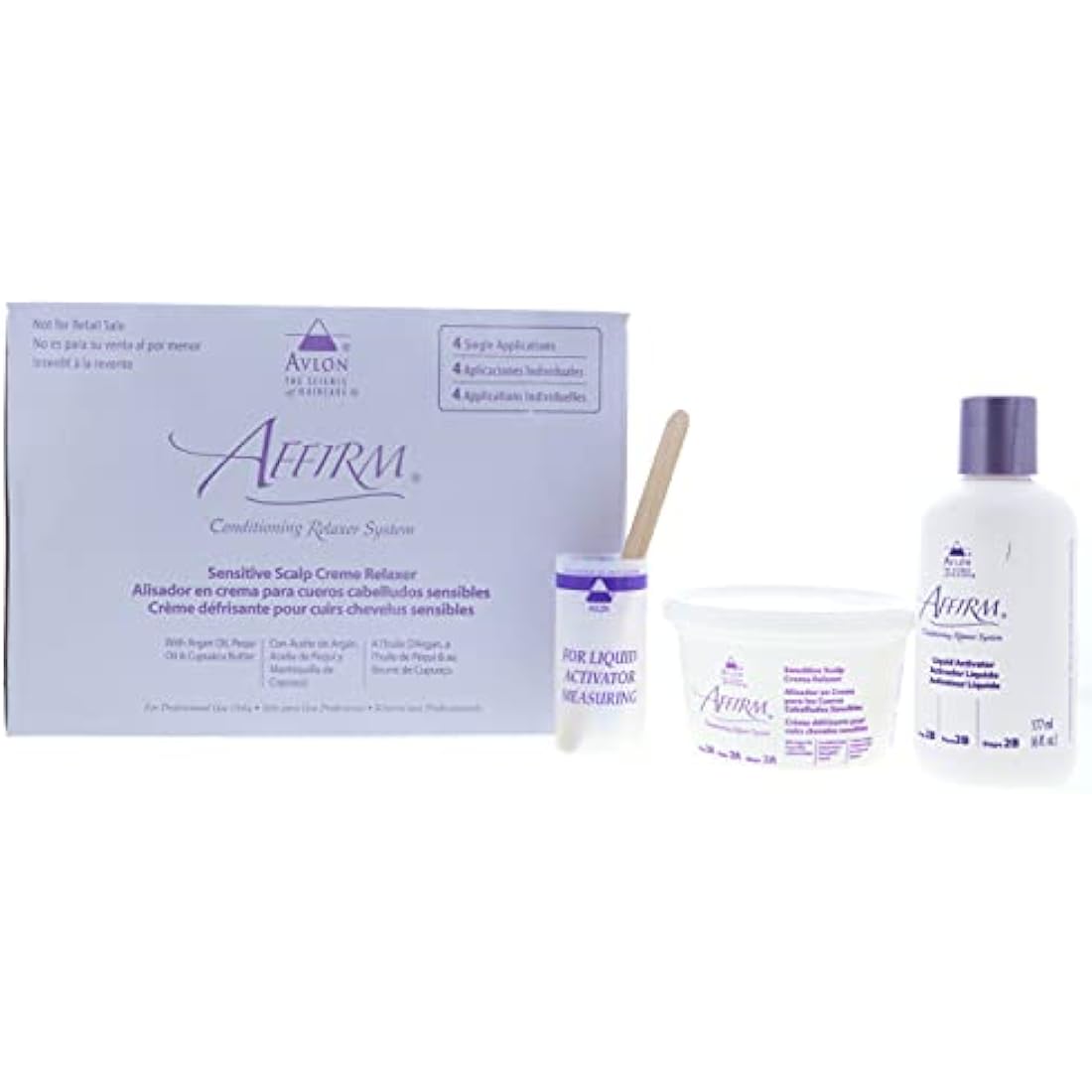 Affirm Hair Relaxer Kit – Professional Mild/Normal Strength, 4 Applications