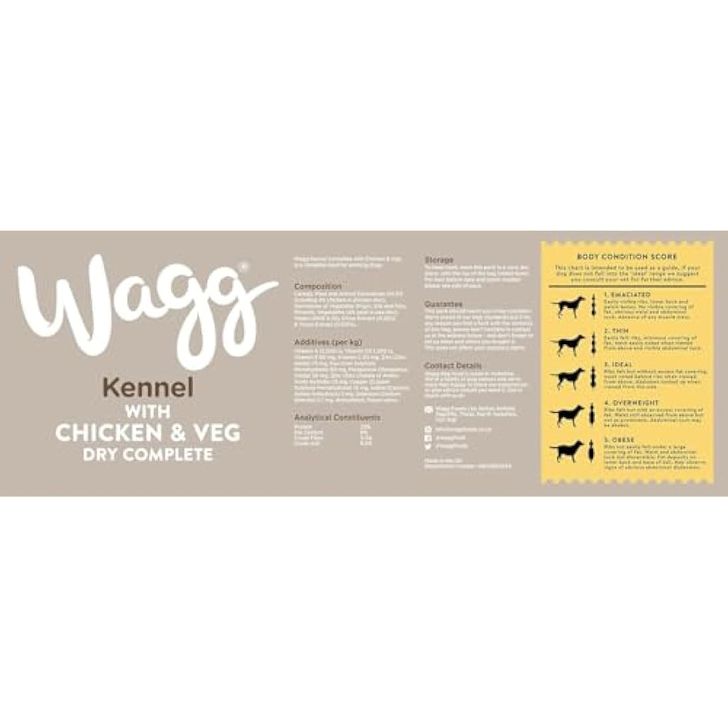 Wagg Kennel Chicken & Veg Dry Adult Dog Food - Meaty Kibble 15kg