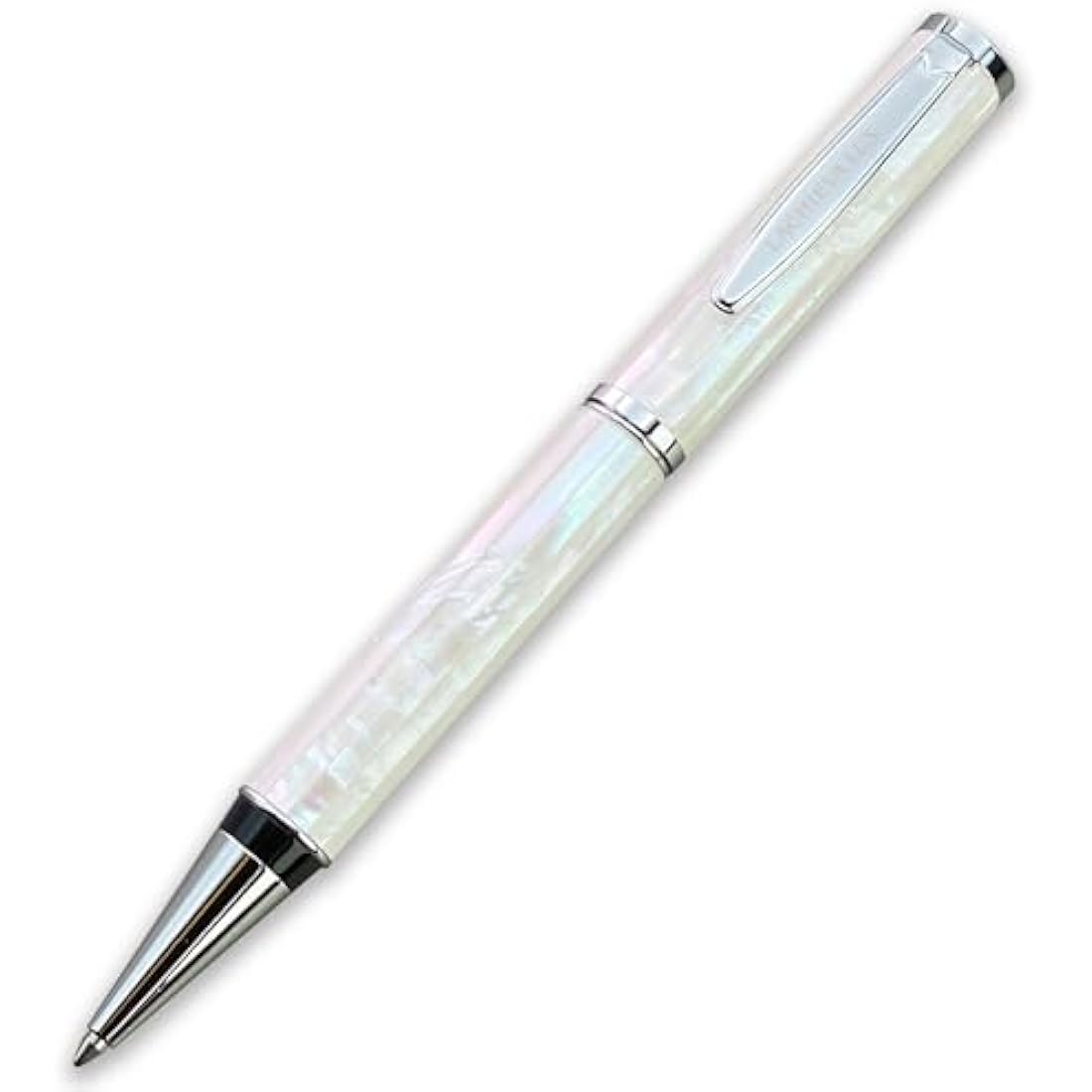 Mother of Pearl Luxury Ballpoint Pen – White Shell Metal