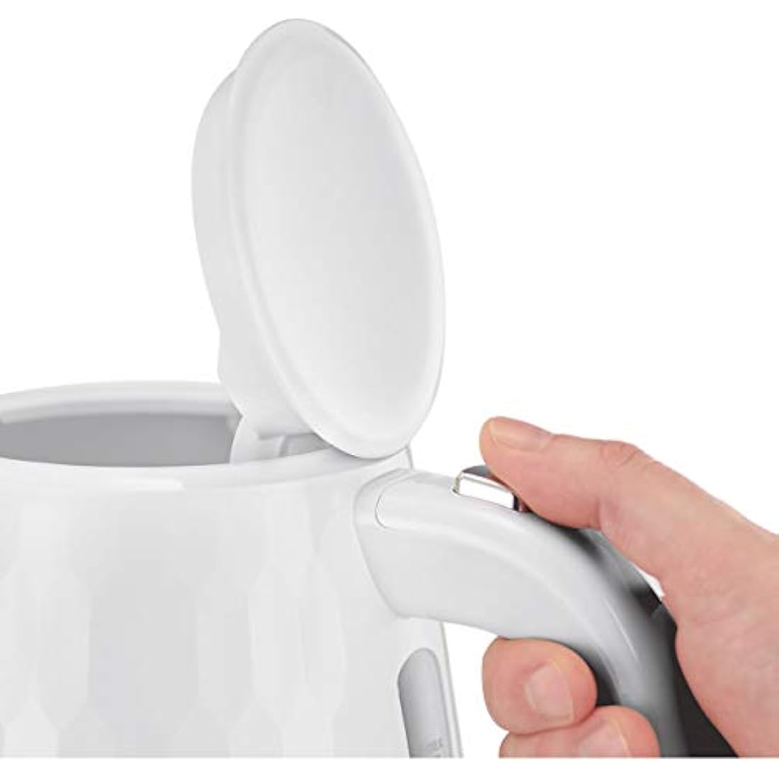 Russell Hobbs Honeycomb Electric Kettle – 1.7L Fast Boil 3KW, White