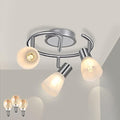 Unikcst 3-Way LED Ceiling Spotlight | Brushed Nickel Rotatable Kitchen Light