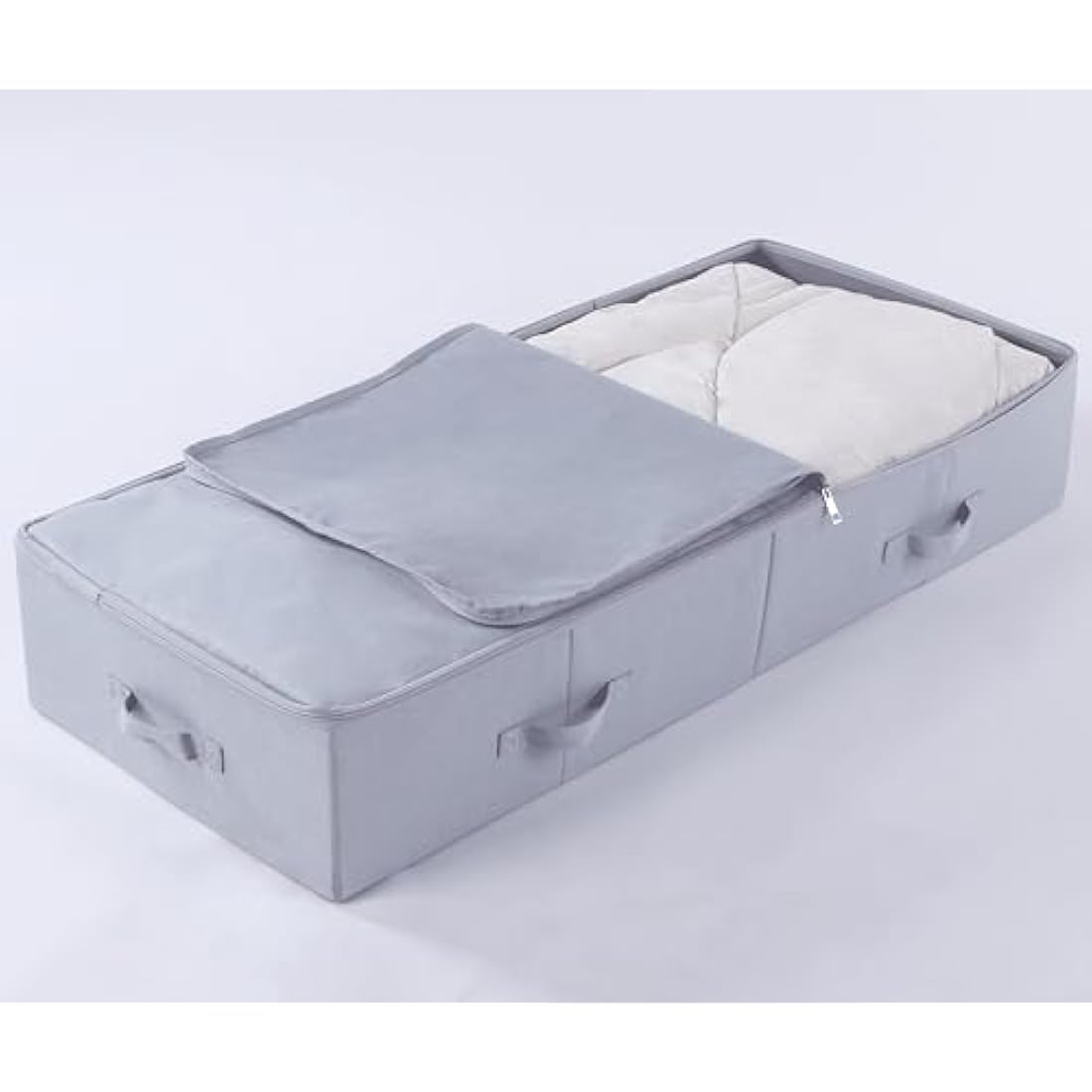 Jumbo Underbed Storage Bins | Washable Clothes Box, Gray