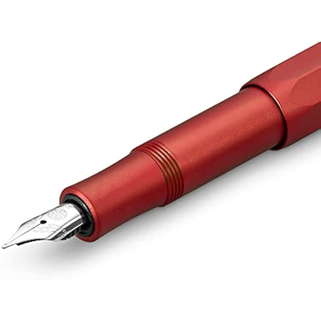 Kaweco AL Sport Fountain Pen - Deep Red Aluminium - Extra Fine Nib
