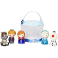 Disney Frozen Bath Toy Set - 5 Piece Character Figures with Bucket