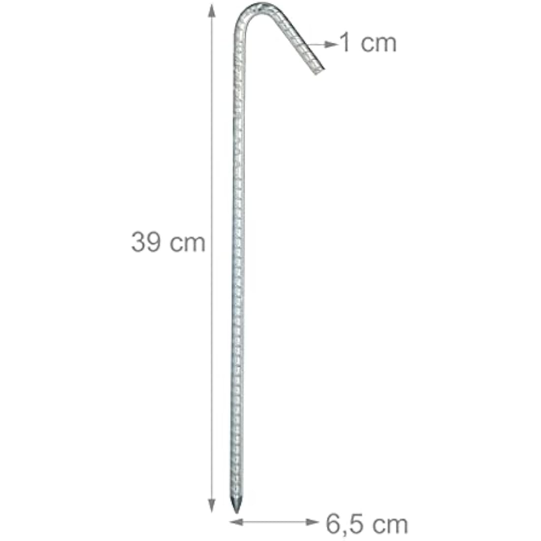 Jolof Store Galvanized Steel Ground Anchors - 39cm Heavy Duty Tent Pegs