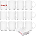Sumex 11oz Sublimation Blanks White Ceramic Mugs - Set of 12