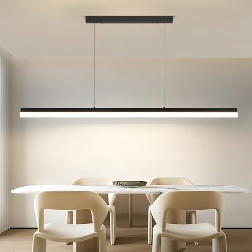Mikeru 150cm LED Linear Pendant Light | Dimmable Modern Island Chandelier