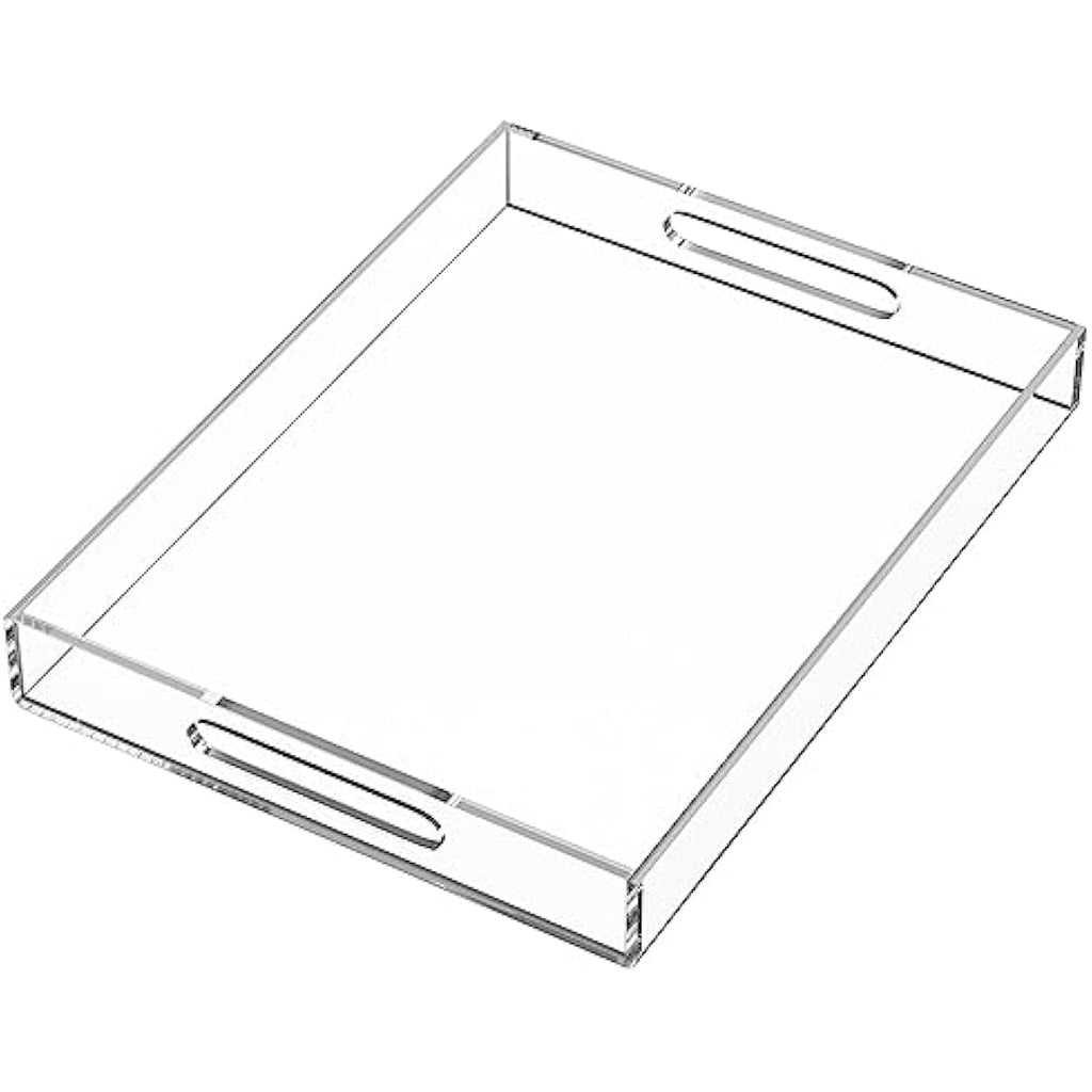 Acrylic Serving Tray | 12x16 Spill-Proof Coffee Table Tray