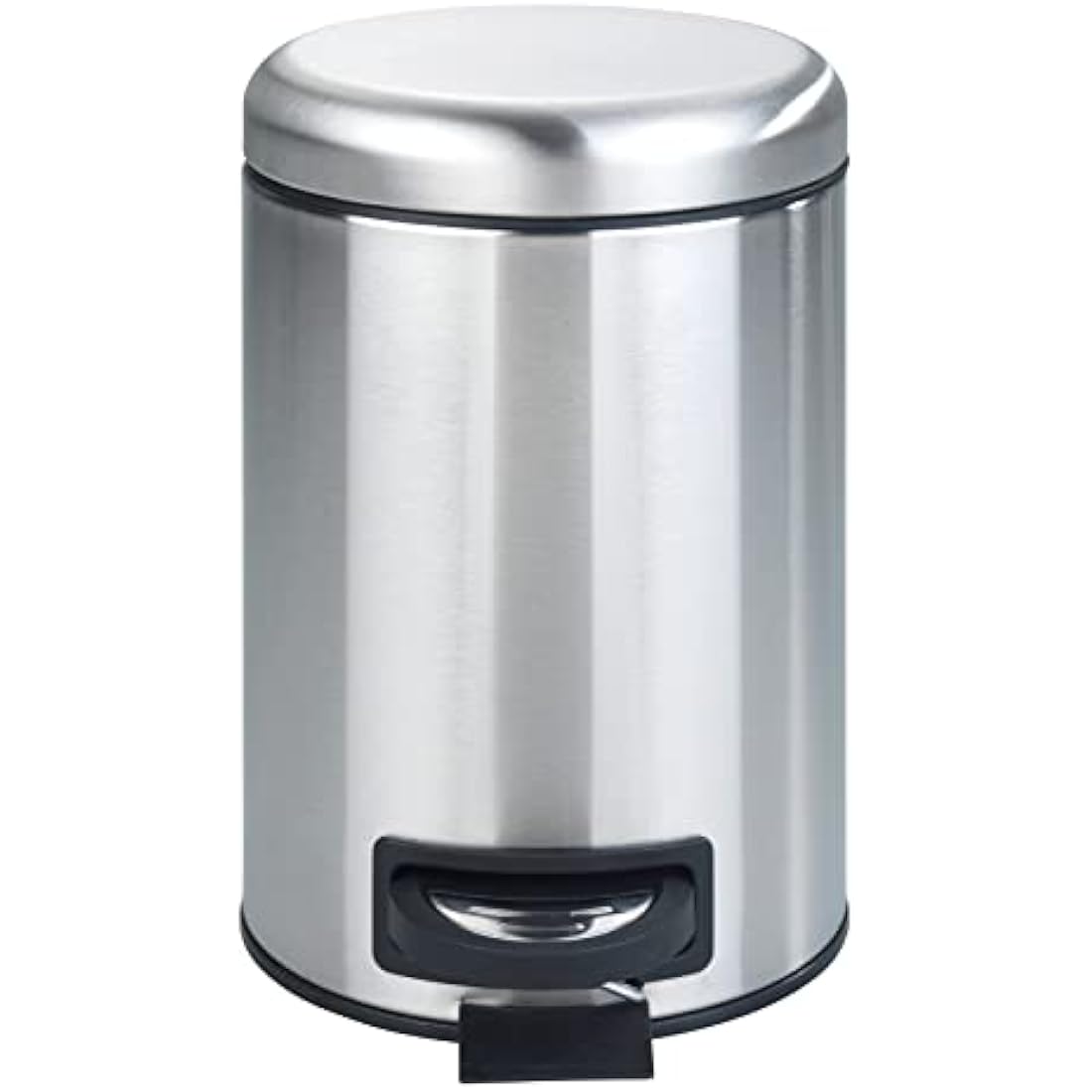 WENKO Leman Cosmetic Pedal Bin – 3L Matt Stainless Steel Waste Bin