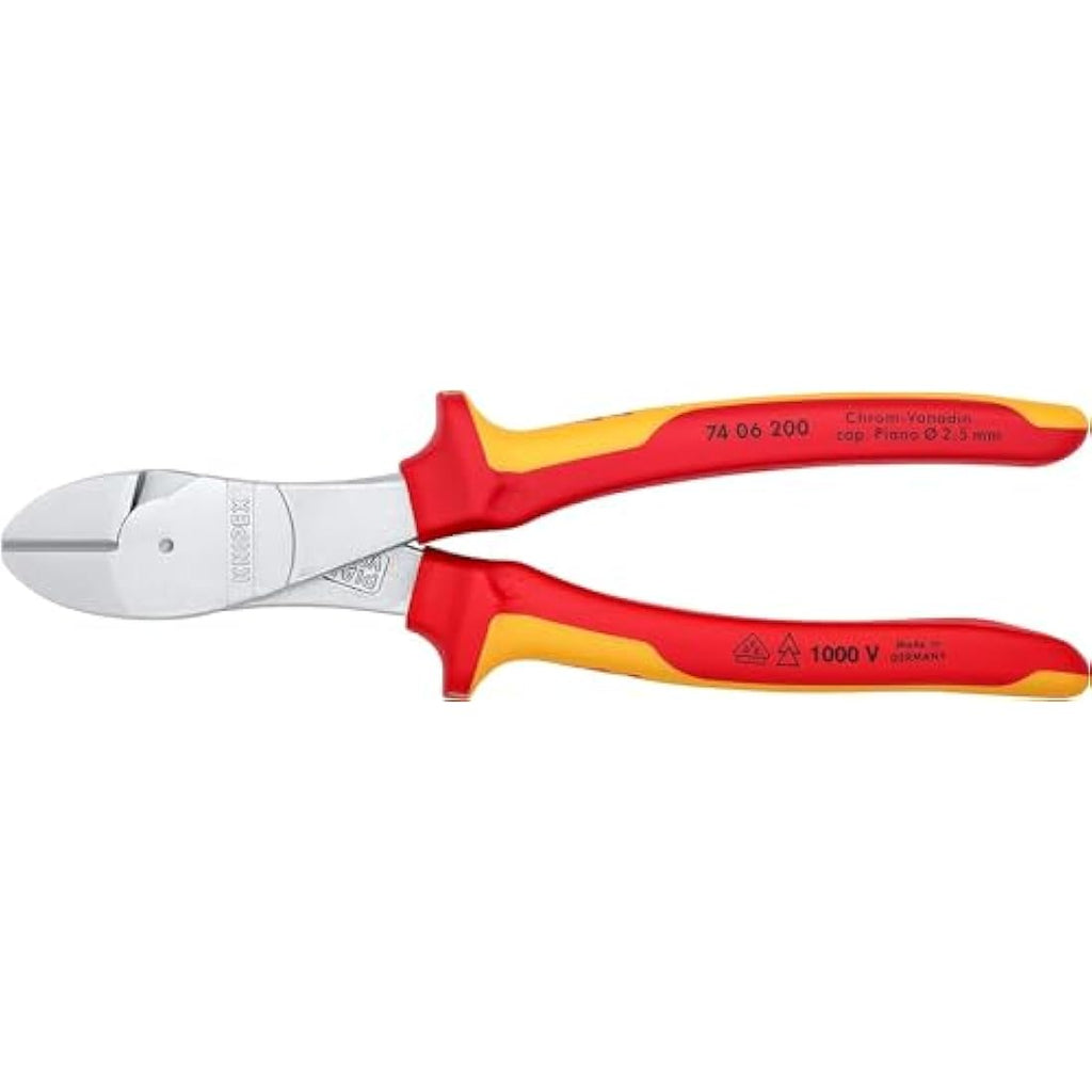 KNIPEX High Leverage Diagonal Cutter – 200mm VDE Chrome Vanadium