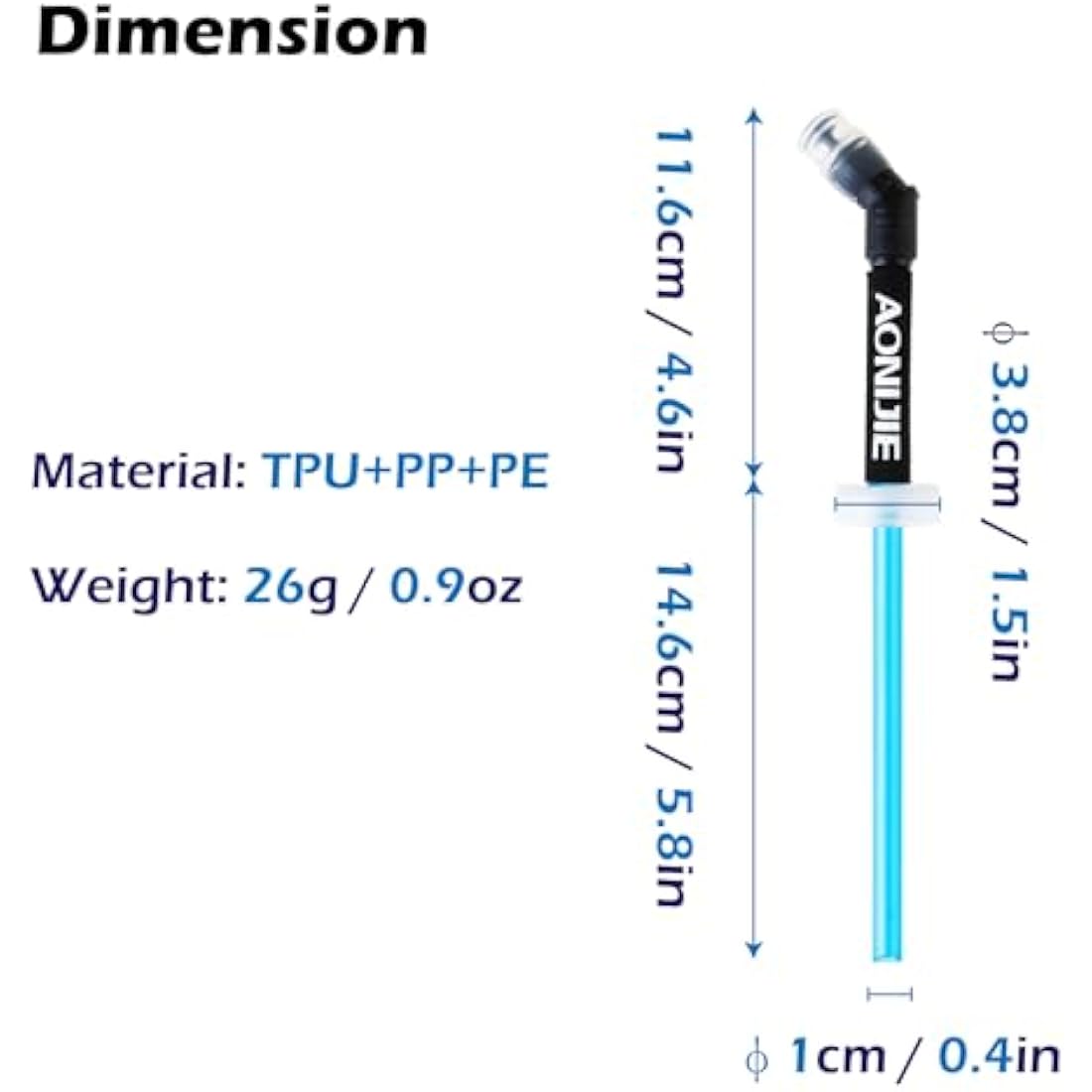 TRIWONDER TPU Soft Flask Straws | 2-Pack BPA-Free Hydration Tubes