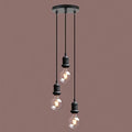 Jolof Store Industrial 3-Light Cluster Pendant - Vintage Black Ceiling Light