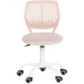 Homy Casa Ergonomic Swivel Desk Chair – Linen Fabric Task Chair, Pink