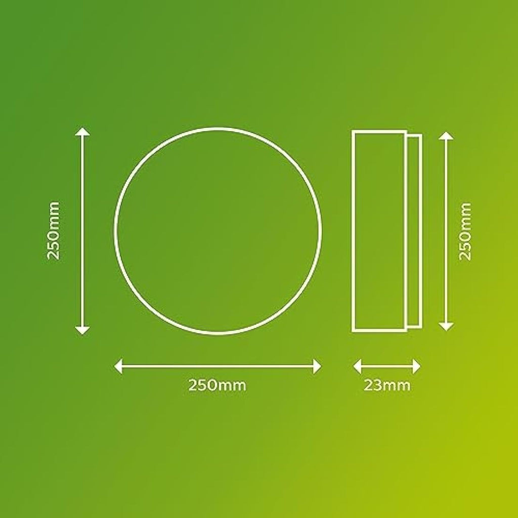 Philips LED Superslim Outdoor Ceiling Light | 15W IP54 Cool White