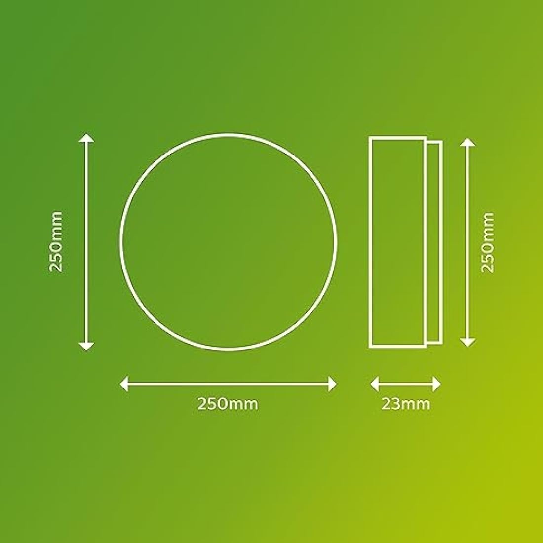 Philips LED Superslim Outdoor Ceiling Light | 15W IP54 Cool White