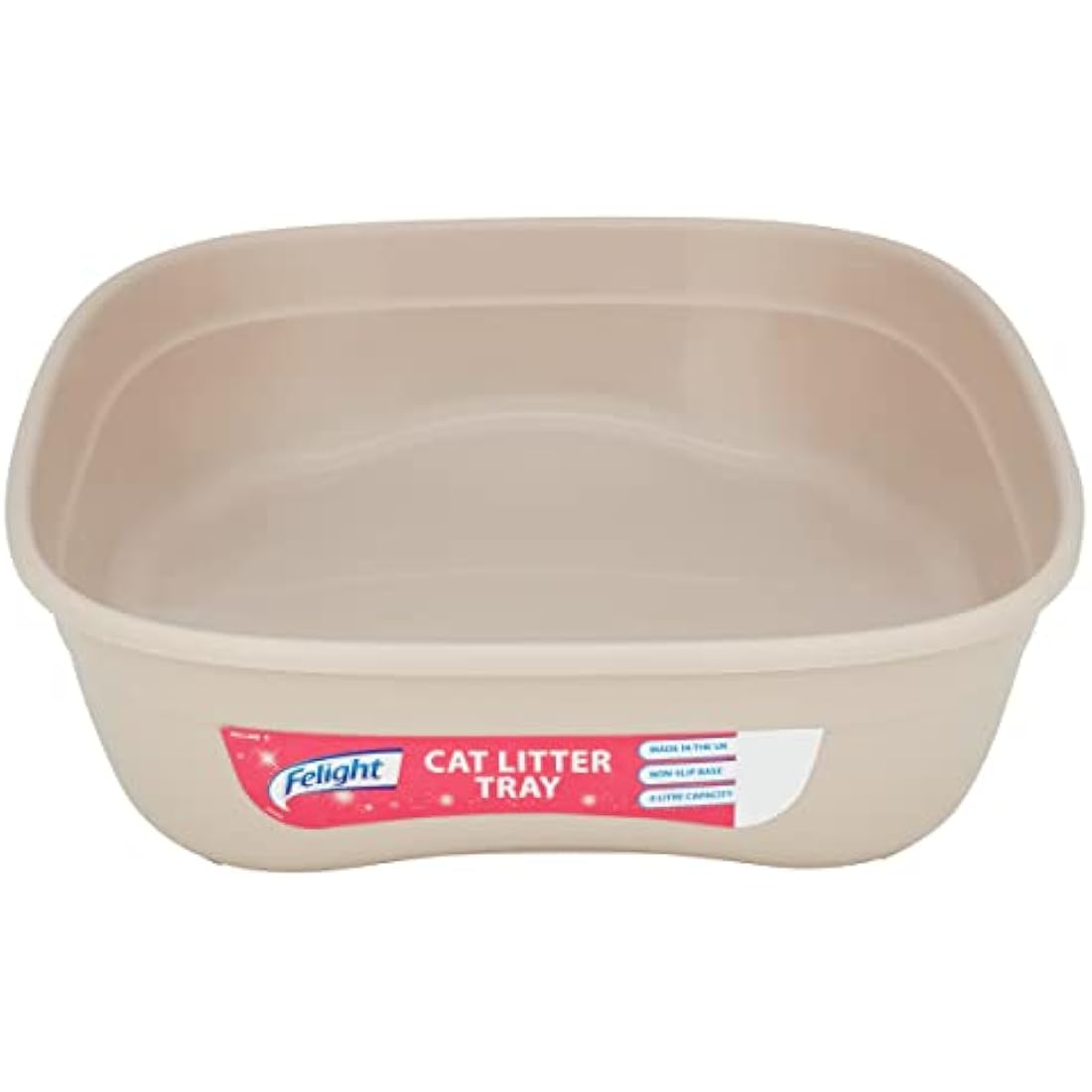 Felight Cat Litter Tray | Non-Slip Base for Kittens & Cats - 42cm