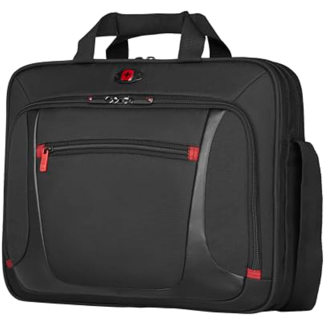 Wenger Sensor 15.6" Laptop Briefcase – Slim Messenger Bag, Black