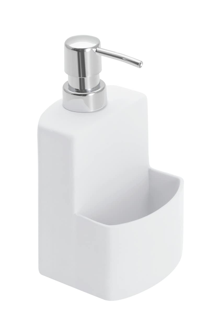 Wenko Ceramic Soap Dispenser – White Soft-Touch Kitchen Organizer