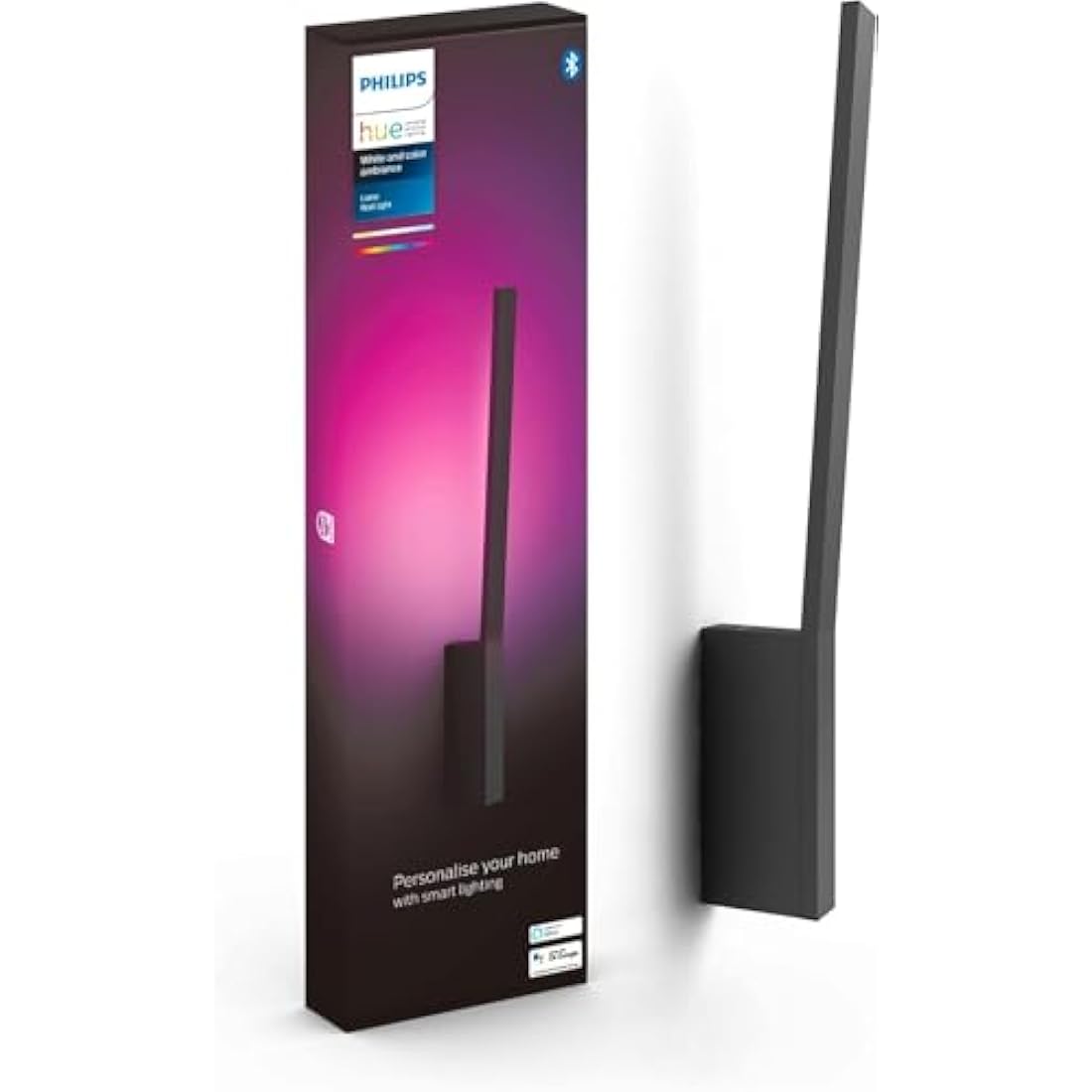 Philips Hue Liane Smart LED Wall Light | White & Colour Ambiance - Black