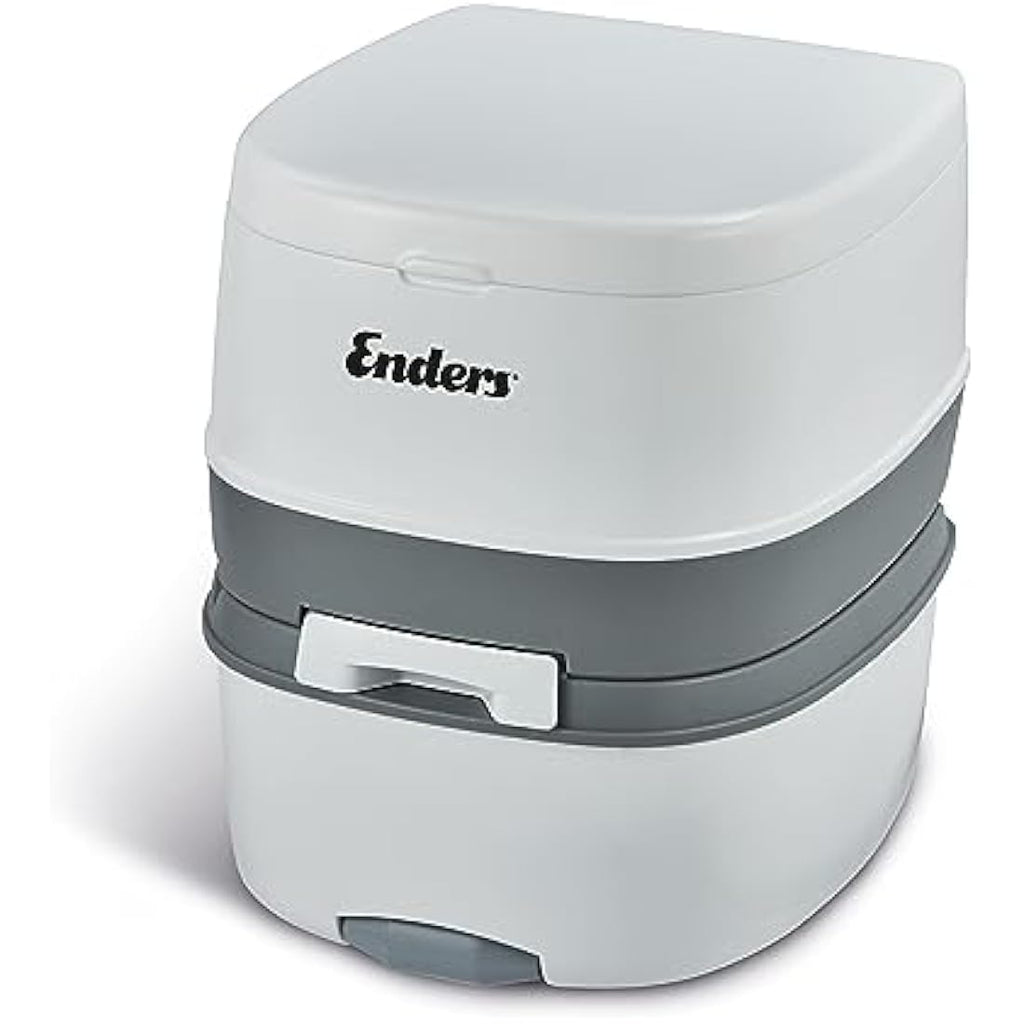 Enders Supreme Portable Camping Toilet with Piston Pump – White