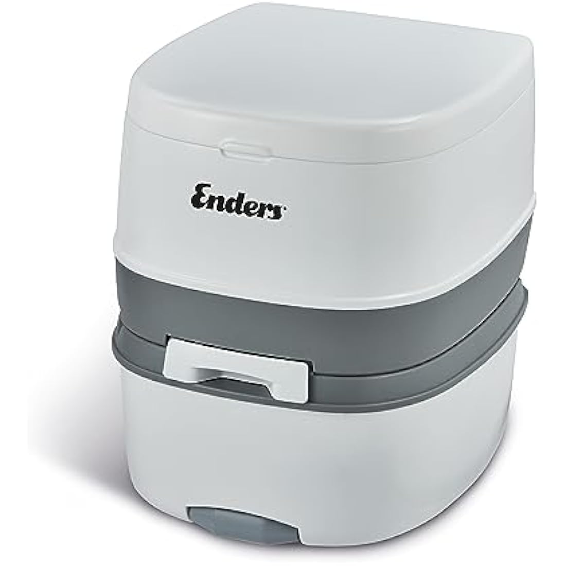 Enders Supreme Portable Camping Toilet with Piston Pump – White