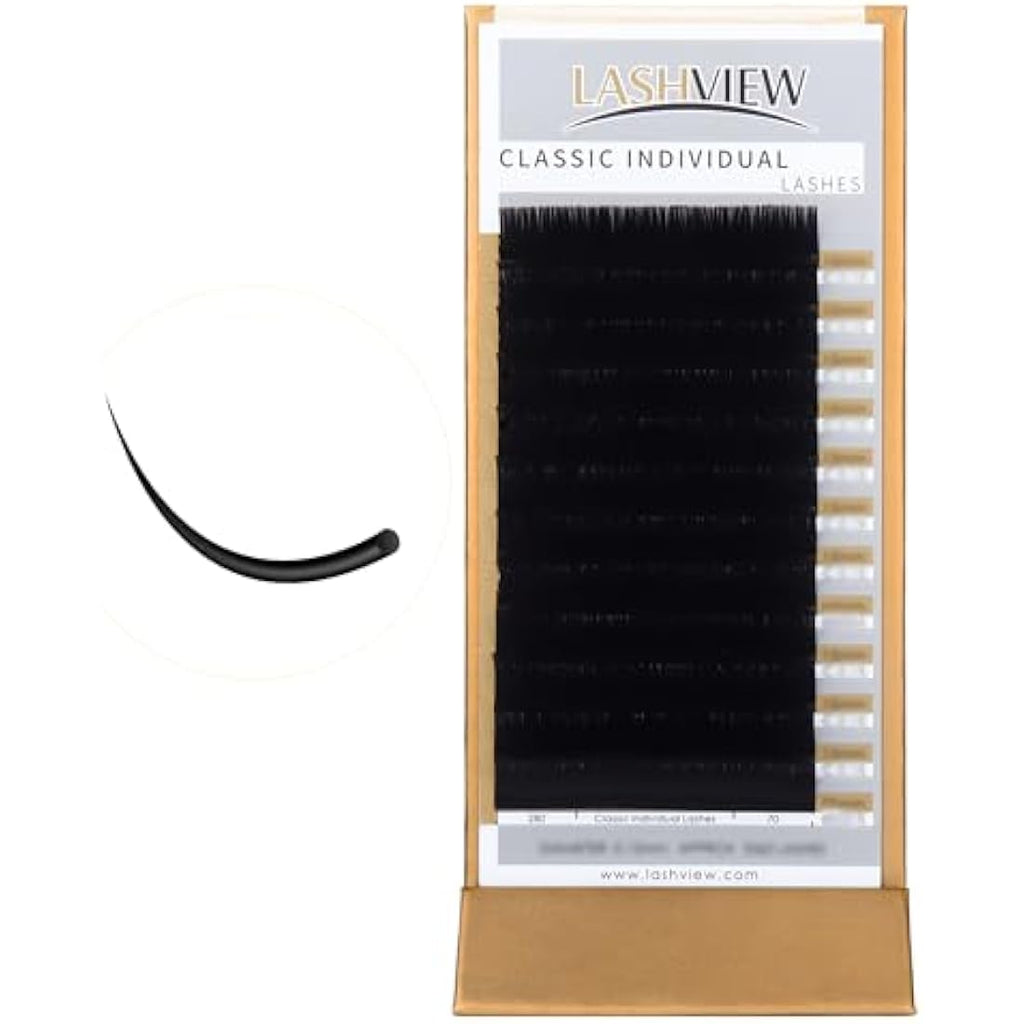 LASHVIEW Silk Eyelash Extensions | C Curl 0.20mm Individual Lashes