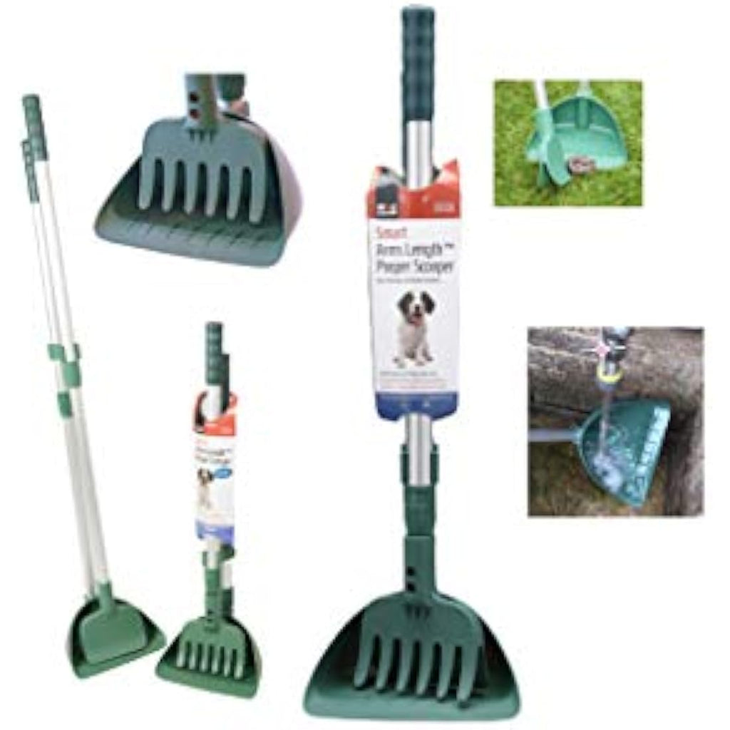 MDC Long Handled Pooper Scooper – No-Bend Dog Waste Rake and Scoop