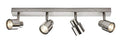 Knightsbridge GU10 Quad Adjustable Spotlight Bar | Brushed Chrome