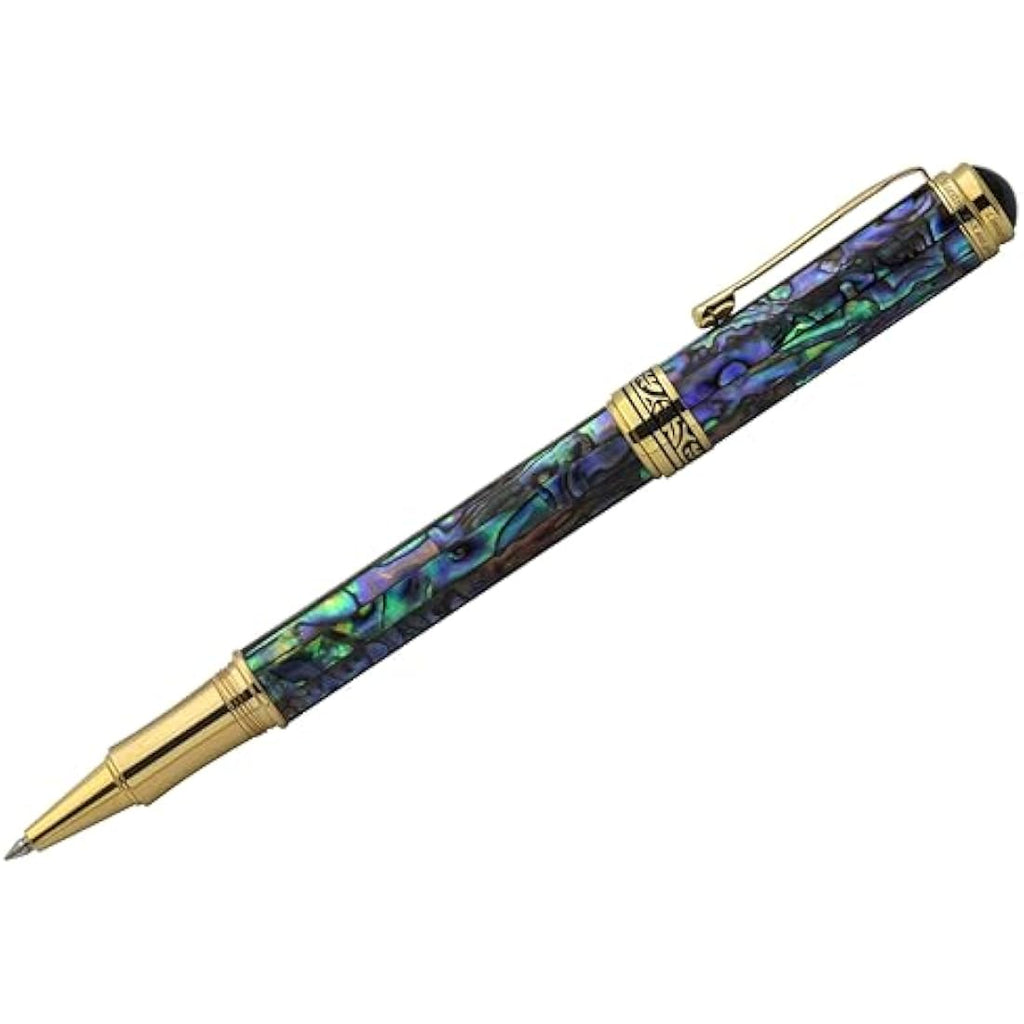 Xezo Maestro Rollerball Pen | Paua Sea Shell & 18K Gold Plated Limited Edition
