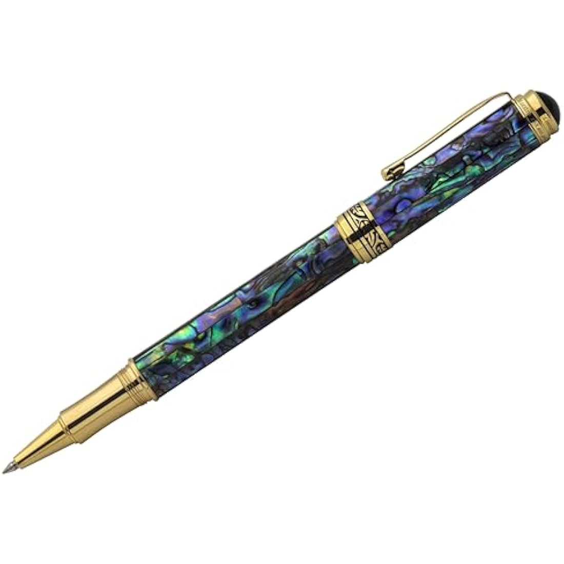 Xezo Maestro Rollerball Pen | Paua Sea Shell & 18K Gold Plated Limited Edition