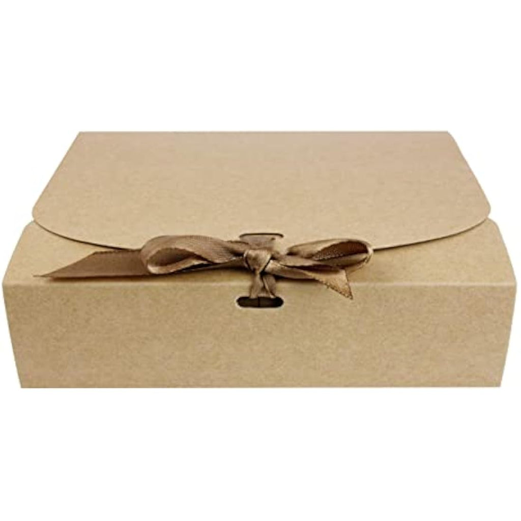 Jolof Store Brown Kraft Gift Boxes - Pack of 12 Rectangle Presentation Boxes